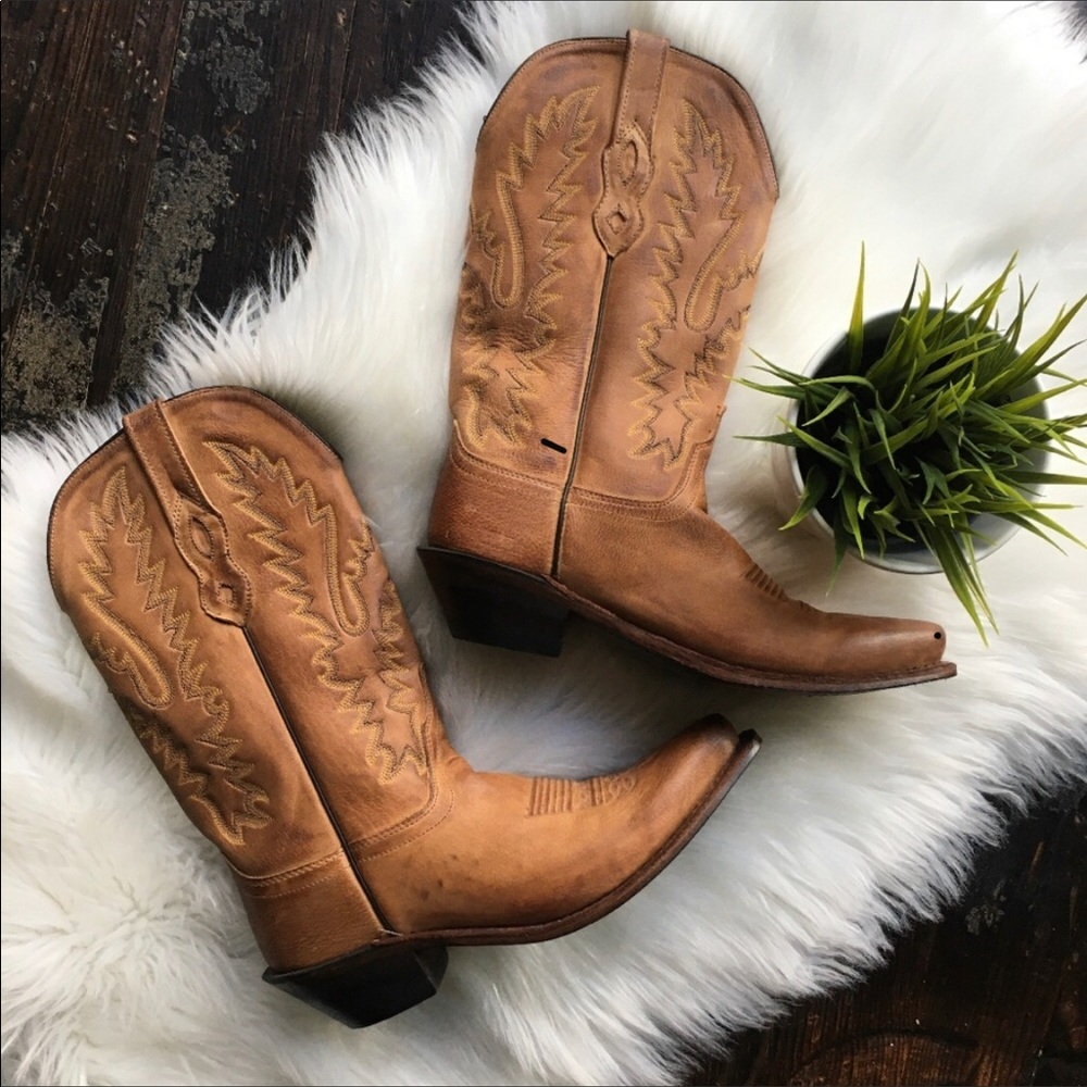 Old West Jama Women’s Leather Cowgirl Boots